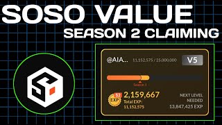 Soso Value Airdrop Season 2 Claiming Date