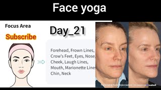 Day-21 Face exercises to lose face fat|face yoga| slimmer face yoga|face massage glowing skin korean