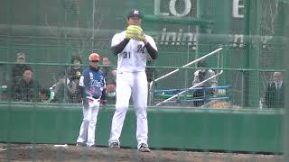 ロッテ ドラ2ルーキー160キロ右腕 大谷 輝龍の投球フォーム【千葉ロッテマリーンズ対オイシックス新潟アルビレックスBC2024年3月7日】