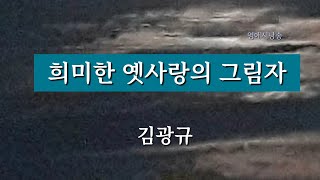 [시낭송] 희미한 옛사랑의 그림자 - 김광규/시집 - 우리를 적시는 마지막 꿈/영애시낭송