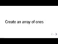 How to Create a NumPy array of Ones