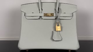 Обзор Hermes Birkin 25 Togo Colour Gris Neve Hardware GHW