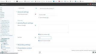BBB creating Session in Moodle