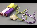 Macrame Bracelet with Sewing Thread |  Friendship Bracelet Tutorial