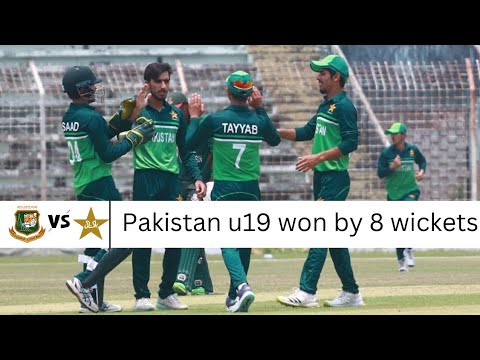 Pakistan U19 Vs Bangladesh U19 4th Odi 2023 Highlights . Pakistan U19 ...