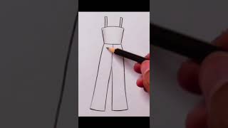 How to draw a girl dress drawing Fashion Figure #shorts #art #drawing #shortsvideo #drawingsketch
