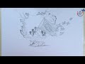 A drawing of people holding a flag | The Sketch Hub | pencil new art video 2024