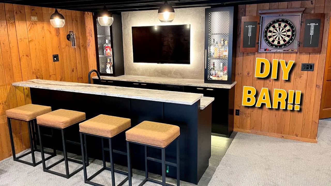 Basement Bar Build Finale Adding The Finishing Touches Youtube