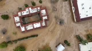 Aerial video of Biltmore Village in Asheville NC after Hurricane Helene