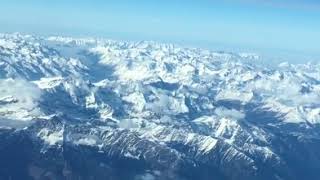 Flying to Verona. View from cockpit