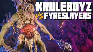 NEW Kruleboyz vs Fyreslayers - Age of Sigmar Battle Report