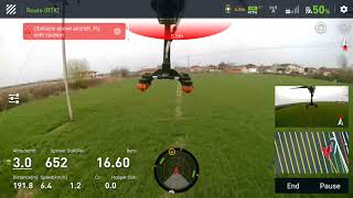 DJI AGRAS T30 Flight-Fertilizer Spreading-Obstacle Avoidance  (RC Recording) (2)