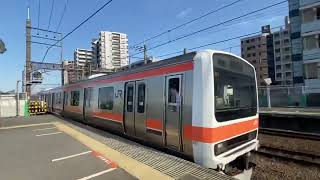 武蔵野線209系500番台 M74編成 発車シーン@東所沢駅