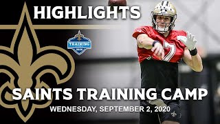 Saints Training Camp Highlights (9/2/2020) | New Orleans Saints