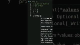 Program To Swap Two Numbers Using Python | Python Tutorials | Tech Blooded | #Shorts