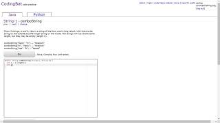 String-1 (comboString) Java Tutorial || Codingbat.com