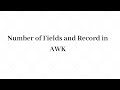 007 - Getting number of fields and records AWK