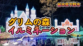 【グリムの森イルミネーション】幻想的な光に包まれる、お城のイルミネーションはまるで童話の世界！