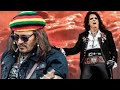 Johnny Depp Rocks Out in Black with Hollywood Vampires at Pinkpop