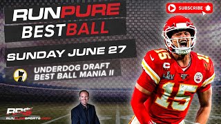 NFL BEST BALL DRAFTING - DRAFTING A PATRICK MAHOMES TEAM ON UNDERDOG