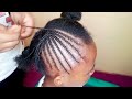 How to plait updo cornrows  plain lines  How to part hair for updo cornrows, beginners friendly