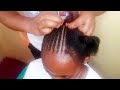How to plait updo cornrows  plain lines  How to part hair for updo cornrows, beginners friendly