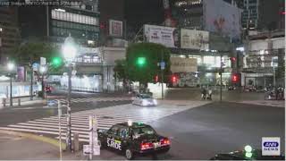 Shibuya City Scramble Crossing Live Camera 8/26/2022 4:16 AM - 5:37 AM (Midnight - Sunrise)