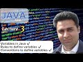 Lecture 3 - Variables in Java - Java Made Easy - Complete Java Tutorial For Beginners