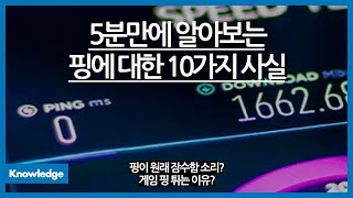 5분만에 알아보는 핑에 대한 10가지 사실 / 게임할 때 튀는 핑 잡는 법? / 핑이 잠수함으로부터 왔다고? / 핑 뒤에 붙는 ms의 의미는?