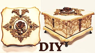 Aging effect DIY / Altered box / Mixed media jewelry box