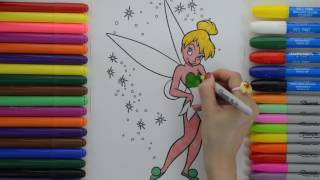 Disney Coloring Book Tinkerbell Fairies | Coloring Pages For Kids | Education Videos For Learning