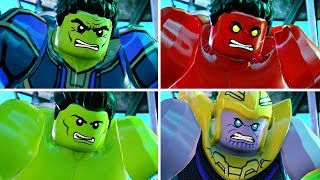 All Big Fig Marvel Character Hulk Smash in LEGO Marvel Super Heroes 2 Cutscene