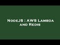 NodeJS : AWS Lambda and Redis