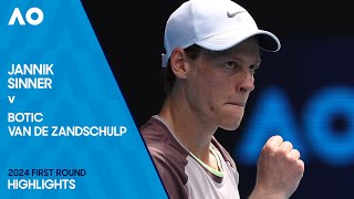 Jannik Sinner v Botic Van de Zandschulp Highlights | Australian Open 2024 First Round