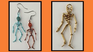 Simple Wire Skeleton Earrings Jewelry Making Tutorial