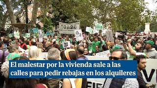 El malestar por la vivienda sale a las calles para reclamar una rebaja de los alquileres