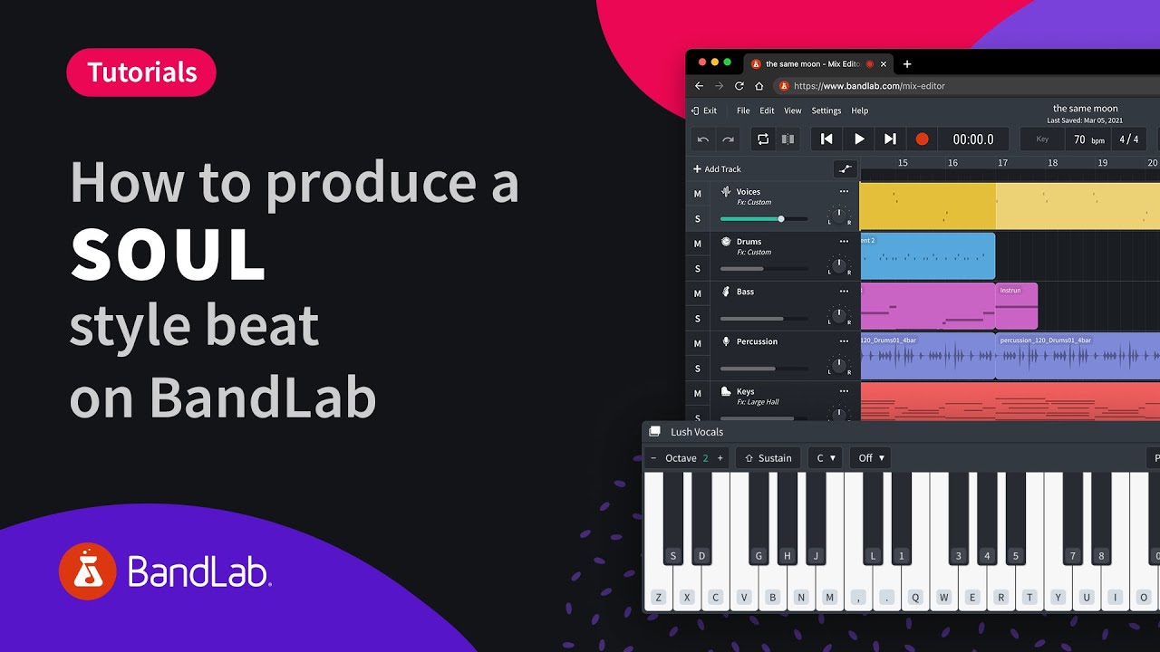 How To Produce A Soul Beat Using BandLab's Free Web Mix Editor - YouTube