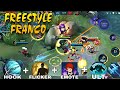 FRANCO FREESTYLE 😎 FRANCO HOOK + EMOTE + FLICKER + ULTIMATE | WOLF XOTIC | MLBB