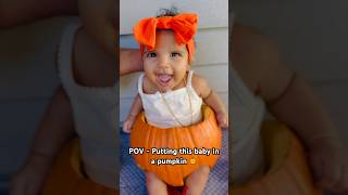 2 months old pumpkin 🎃 || reminder to put the baby in a pumpkin || #pumpkin #youtubeshorts #shorts