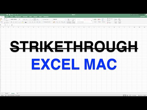 How to StrikeThrough in Excel [ MAC ]