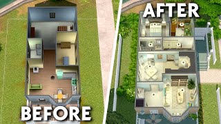 transforming an UGLY EA starter home in The Sims 4