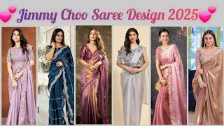 #Partywear Jimmy choo saree collection| Fancy saree blouse designs new model #Saree