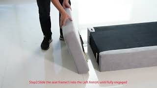 V type insert installation video connection between armrest and seat frame