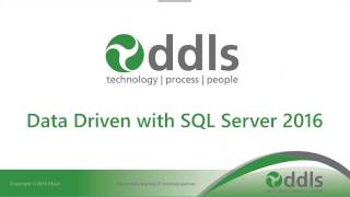 Webinar: Becoming Data Driven with SQL Server 2016
