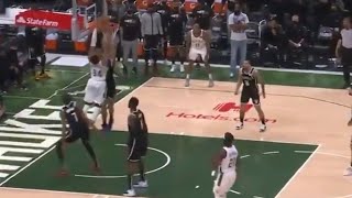 Giannis Antetokounmpo DUNKS ON Blake Griffin after Nutmeg Pass From Jrue Holiday 😂