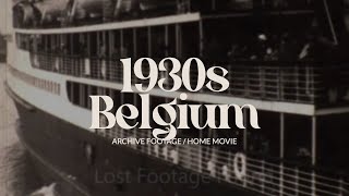 Archive footage of Ocean Liner Leaving Ostend, Belgium in the 1930s, Home Movie, 9.5mm (Pathé)