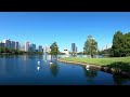 walking around lake eola in downtown orlando florida