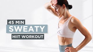 45 MIN MILITARY HIIT - INTENSE, No Repeat, No Equipment - burn calories, sweat + smile