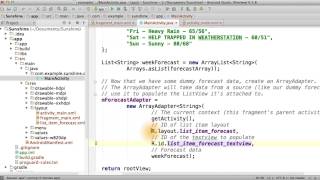 Initialize the Adapter Solution - Developing Android Apps