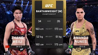 UFC 5 AI vs AI: Zhang Weili vs Amanda Nunes - Women's MMA Superfight Showdown